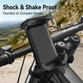 thumbnail image 2 of JVV Heavy Duty Motorcycle Phone Mount, Anti-Shake Bike Phone Holder for Handlebar & Mirror, Universal Fit for E-Bike, Scooter, Bicycle, Compatible with iPhone & Android 4.7"-6.8" Phones, 2 of 16