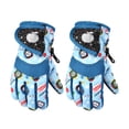 thumbnail image 1 of Bearachild 2 piezas de guantes de nieve para niños, artículos deportivos antideslizantes, guantes gruesos para deportes de invierno a prueba de viento, Suministros térmicos cian L Bearachild HA059843-06B, 1 of 6