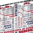 thumbnail image 3 of Baseball Terms and Icons Pattern Shower Curtain 72"x72" ,Bathroom Decorative Shower Curtains Set with 12 Hooks,Modern Waterproof Washable Shower Curtain, 3 of 6