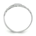 thumbnail image 2 of 14k White Gold Women's Claddagh Crowned Heart Ring, 2 of 5