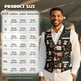 thumbnail image 7 of Yuyamidu Book Print Men's Suit Vest Cat Casual Waistcoat Vest for Men Leisure Dress Business Vests for Wedding Party Tuxedo V-neck Waistcoat with Pockets Size M, 7 of 7