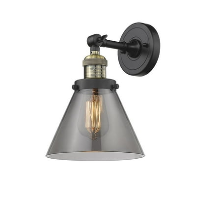 

Innovations 1-LT LED Large Cone 8 Sconce - Black Antique Brass - 203-BAB-G43-LED
