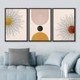 thumbnail image 5 of IDEA4WALL Framed Canvas Print Wall Art Set Mid-Century Geometric Solar Sun Space Planets Abstract Shapes Minimalism Boho Decorative for Living Room, Bedroom, Office - 24"x36"x3 Black, 5 of 5