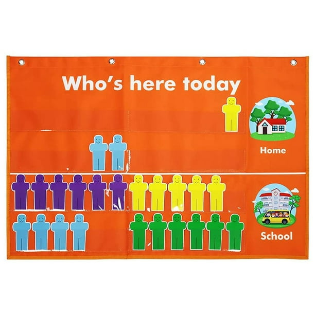 Classroom Attendance Chart Helping Hands Pocket Chart,Classroom