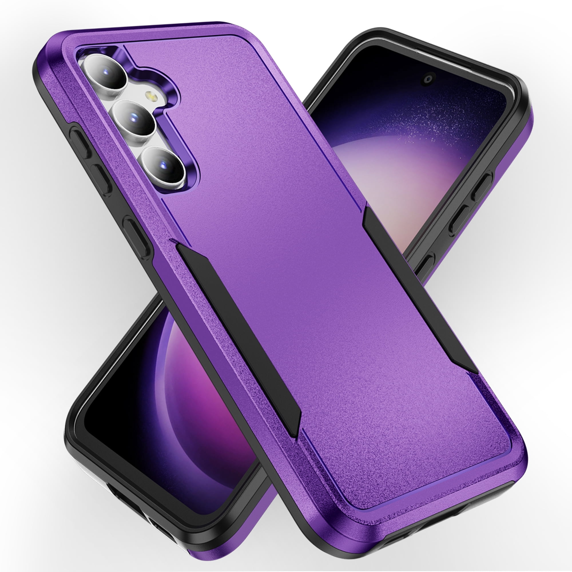 Dteck for Samsung Galaxy A36 5G Case, Heavy Duty Rugged Shockproof Protective Phone Cover for Samsung Galaxy A36 5G, Purple+Black