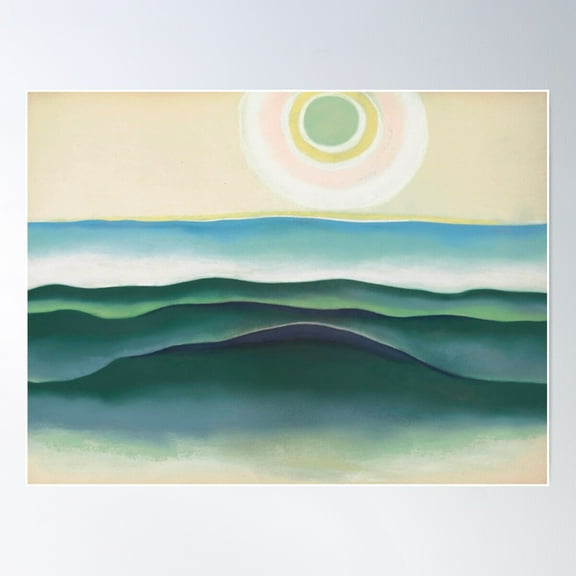 Georgia O'Keeffe Sun, Water, Maine Poster Wall Art, Modern Wall Decor For Living Room Bedroom, 8x12 UNFRAMED