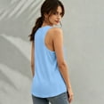 thumbnail image 4 of Women's Football Graphic Tank Tops, Women's Sleeveless Running Tank Top, Breathable Lightweight Sports Vest for Workout, Gym, Yoga, Training for Soccer Tournament 2026 Light Blue Size: L, 4 of 5