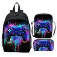 thumbnail image 1 of Gaming Backpack Set Of 3 - Printed Controller Sling Bag & Pencil Included Lightweight Casual Backpack For School and Travel, 1 of 6