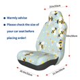 thumbnail image 3 of Wukai Bees Full Set Car Seat Covers with Soft Padding Universal Auto Front Seats Protector and Cushion Mat, 3 of 5