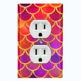 thumbnail image 1 of Metal Light Switch Plate Outlet Cover Mermaid Red Purple MER011, 1 of 13