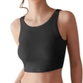 thumbnail image 4 of Mgmyaa Summer Women Solid Color RoundNeck Tank With Built In Bra Camisoles For Under Clothes Spaghetti Strap Cami, 4 of 6