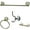 Chrome, variant on Kingston Brass Victorian Polished Brass 4-Piece Bathroom Hardware Set