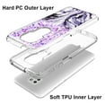 thumbnail image 3 of Rosebono Moto G Play 2021 Hybrid Glitter Epoxy Cell Phone Case, Purple, 3 of 6