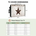 thumbnail image 3 of Outdoor TV Cover 48 to 50 Inches, American Country Star Khaki Wood Board Bless Our Home Waterproof and Weatherproof TV Cover with Remote Control Pocket, Flat Screen TV Cover Protector for Outside TV, 3 of 6