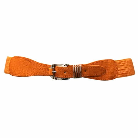 - thin crocodile textured retro buckle stretch belt