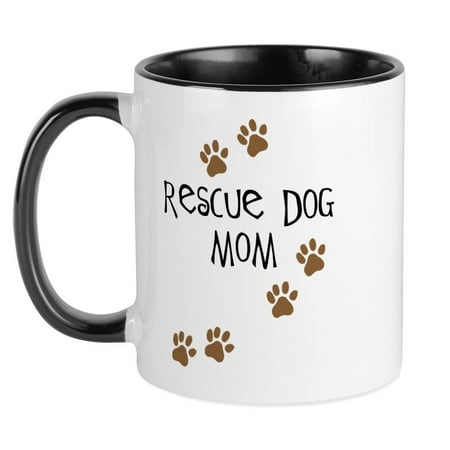 

CafePress - Rescue Dog Mom Mug - Ceramic Coffee Tea Novelty Mug Cup 11 oz
