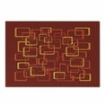 thumbnail image 1 of 1970s Cutting Board, Retro Style Squares with an Interlocking Design in Warm Tones Abstract, Decorative Tempered Glass Cutting and Serving Board, in 3 Sizes, by Ambesonne, 1 of 2