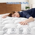 thumbnail image 3 of INGALIK Queen Mattress Pad, Cooling Breathable Bed Topper, Premium 400TC Pillow Top Mattress Protector Fitted Cover with 8-21" Deep Pocket, White, 3 of 11