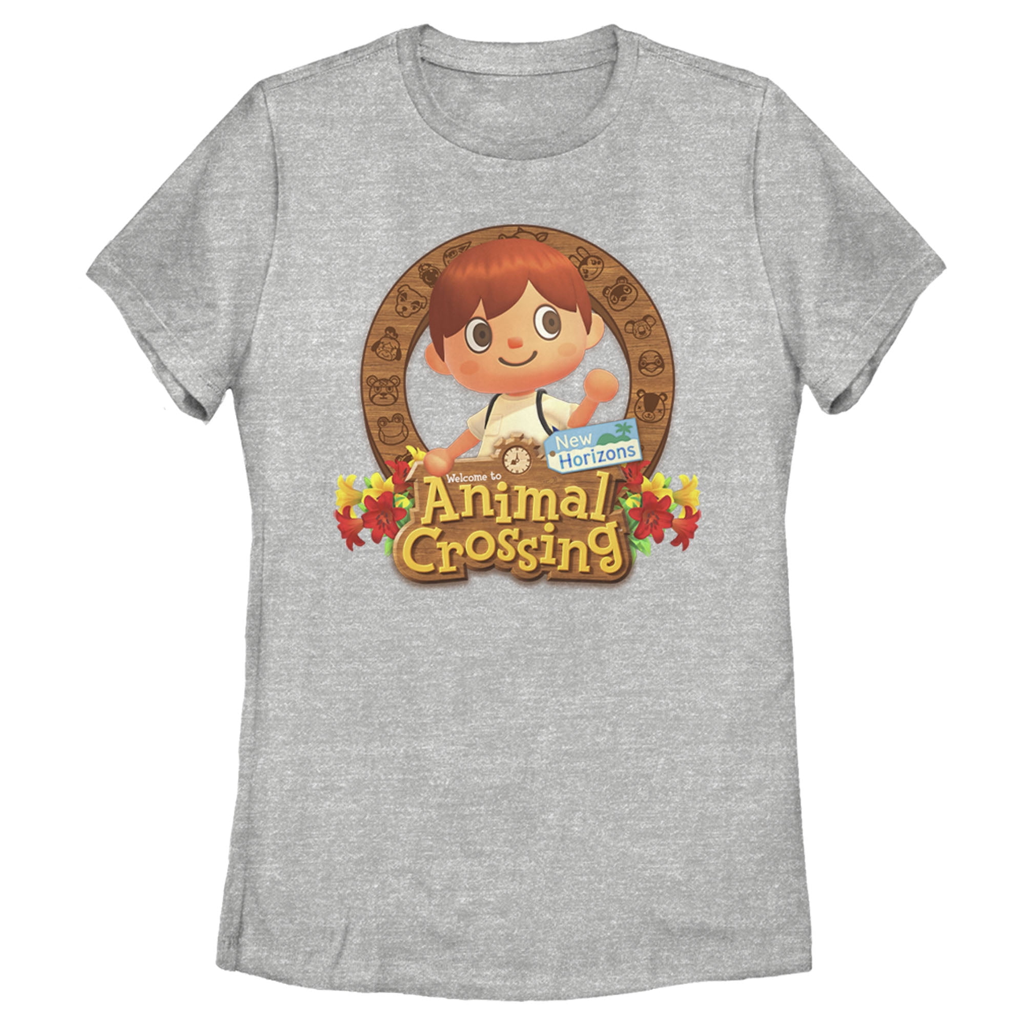 Download Nintendo Women S Nintendo Animal Crossing New Horizons Frame Graphic Tee Athletic Heather X Large Walmart Com Walmart Com