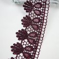 thumbnail image 1 of Altotux 1.75" 13 Colors Embroidered Floral Venice Lace Trim Guipure By 2 Yards (Eggplant), 1 of 2
