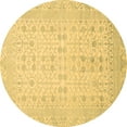 thumbnail image 1 of Ahgly Company Indoor Round Oriental Brown Traditional Area Rugs, 4' Round, 1 of 4