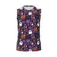 thumbnail image 6 of Lsque Halloween Sweet Candy Print Men's Cotton Blend Sleeveless Muscle Shirts (S-3XL)- Moisture Wicking, Odor Protection, UPF 30+,Medium, 6 of 8