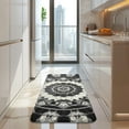 thumbnail image 4 of Black White Tie Dye Mandala Pattern Kitchen Rug Mat,Kitchen Runner Rugs Non Skid Washable,Decorative Kitchen Floor Mats for Kitchen,Sink,Laundry,17"x47.2", 4 of 7