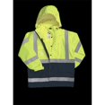 thumbnail image 1 of 2W 736C-3 S 100 Percent Waterproof Class 3 Rain Parka - Lime & Blue- Small, 1 of 1