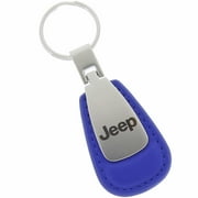 Jeep Leather Tear Drop Key Ring (Blue)