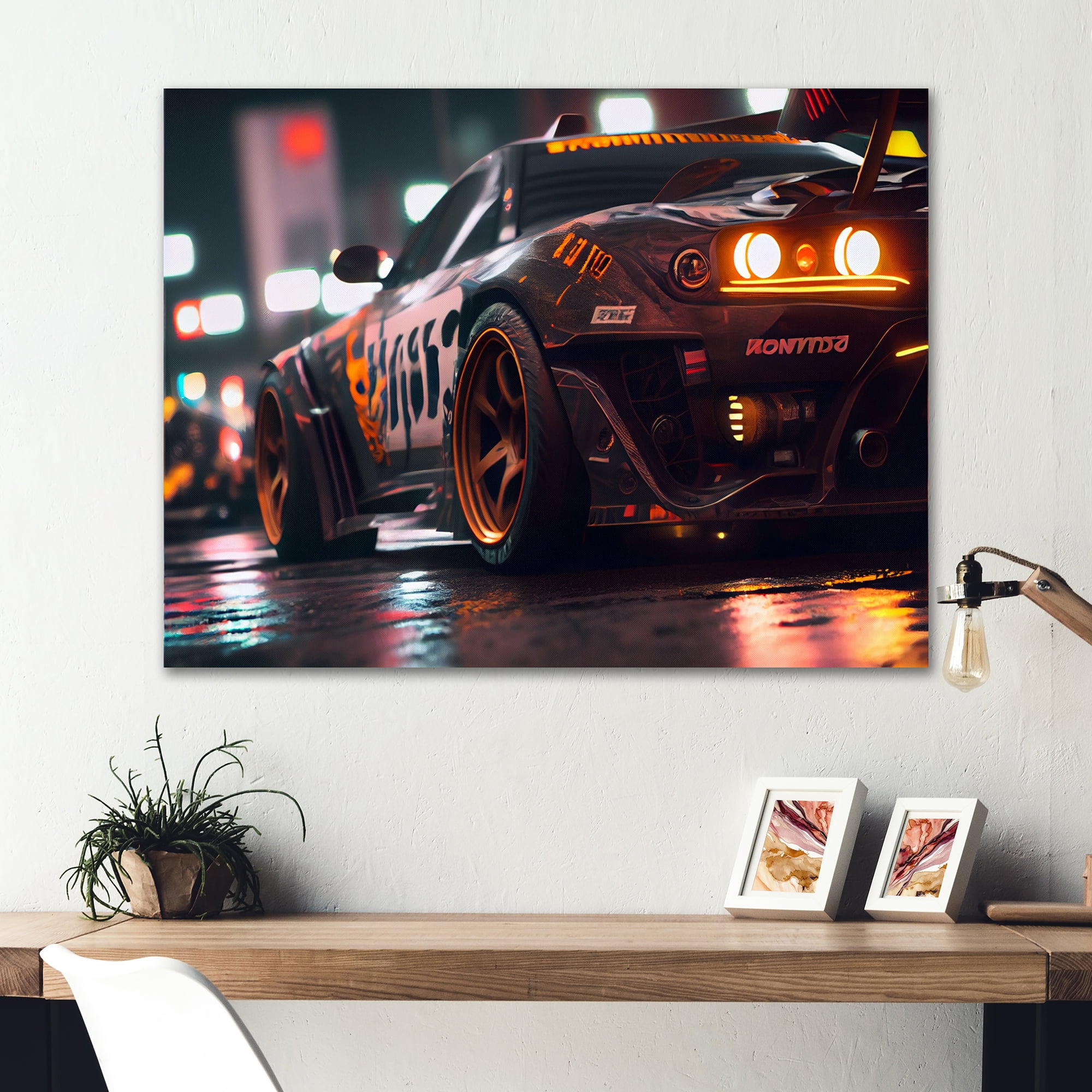 Designart Tunning Car Drifting In Toyko I Canvas Wall Art