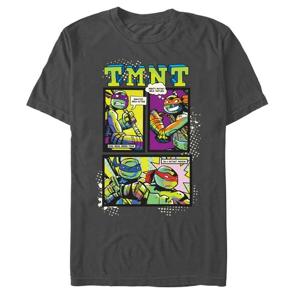 Men's Teenage Mutant Ninja Turtles Green Team Comic Book Graphic T-Shirt