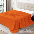 thumbnail image 3 of 400 Thread Count 100% Egyptian Cotton 3-Piece Flat Sheet (1 Flat + 2 Pillow Covers) Size Full Color Orange Solid, 3 of 5