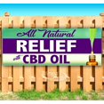 thumbnail image 1 of All Natural Relief With CBD Oil Purple 13 oz Vinyl Banner With Metal Grommets, 1 of 4