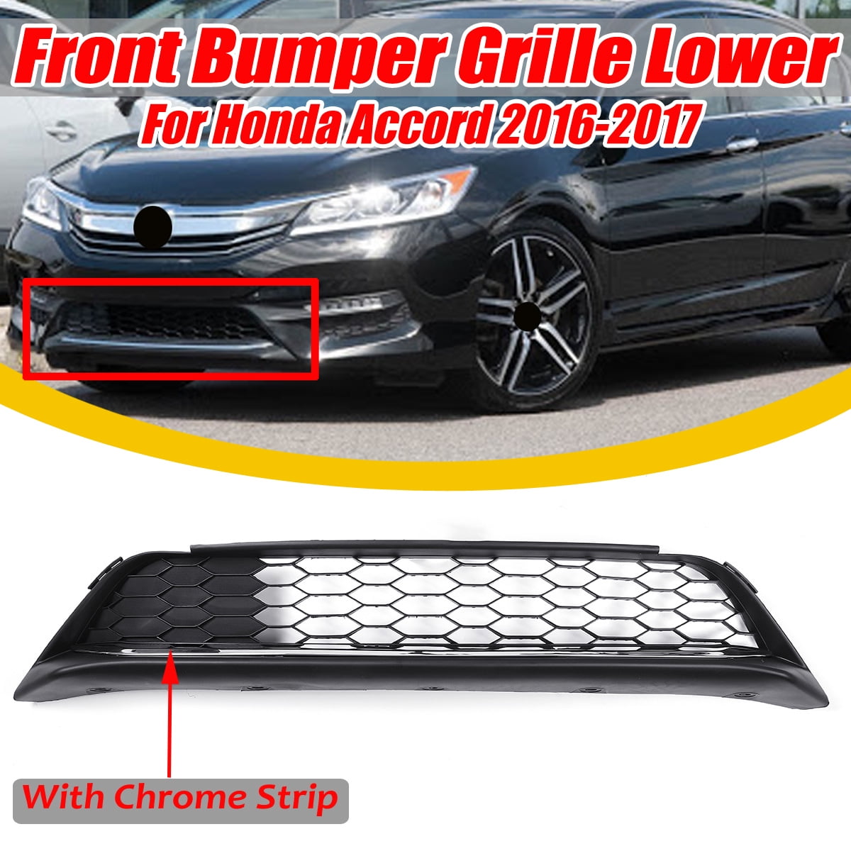 CABOHON Front Bumper Grille For Honda Accord 4Door Sedan