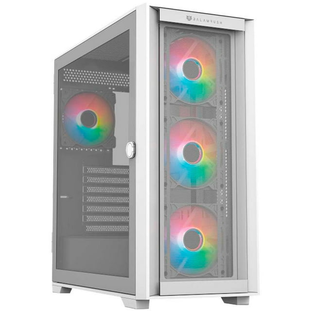 Gabinete Gamer BALAM RUSH CARBONO 7000 ATX USB-C 4 FAN ARGB Blanco