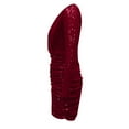 thumbnail image 4 of Women's Sexy V Neck Fitted Sequin Mini Dress Party Dress Formal Long Dress plus Size Long Wrap Dresses for Women Dress with Slit Party Gowns for Women Dresses for Women Party Wedding plus Size Long, 4 of 5