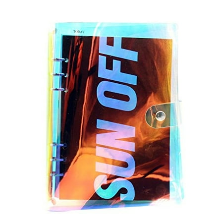 eilova personal a5 6 hole holographic clear pvc notebook binder