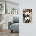 thumbnail image 5 of Daiia Abstract Geometric Faces Pattern Decorator Wall Plate Child Safe Outlet Cover, Switch and Outlet Covers,Size 1-Gang 5.0" x3.0" , Polycarbonate Thermoplastic-Style S, 5 of 6