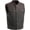 Black Red, variant on - Downside - Men's Motorcycle Biker Riding Black Leather Vest - Small