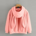 thumbnail image 3 of ZHOUCHANKIDS Bunny Ears Hoodie for Women Oversized Cute Kawaii Comfort Sweatshirt Fashion Long Sleeve Drop Shoulder Hooded Sweatshirt Red, 3 of 5