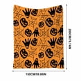 thumbnail image 3 of Yhmxh Halloween Throw Blankets, Soft Ghost Throw Blanket Cute Funny Spooky Blanket, Cozy & Warm Halloween Decor Plush Fuzzy Reversible Blankets for Bed Sofa Couch Livingroom Chair Car Travel, 3 of 6