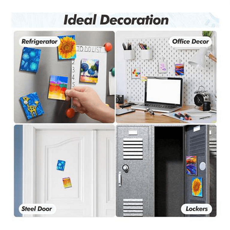 30 Pcs Mini Magnetic Canvas Panel Magnetic Canvas Boards Magnetic