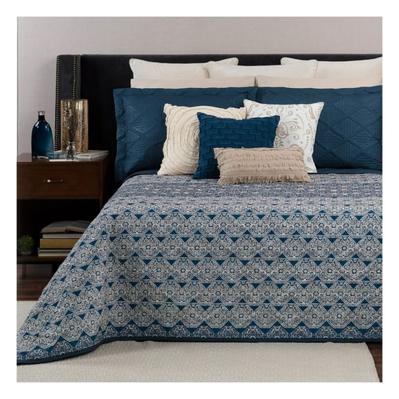 Edredón Ligero Pinsonic Doble Vista con Fundas de Almohada Esquimal (Galileo, Matrimonial)