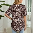 thumbnail image 4 of SWSMCLT Women's Cotton T Shirt Cheetah Printed Baggy Oversized Spring Casual Tees Tunic Shirt Soft Lightweight Summer Top Cool Loose Fit Black XX-Large, 4 of 5