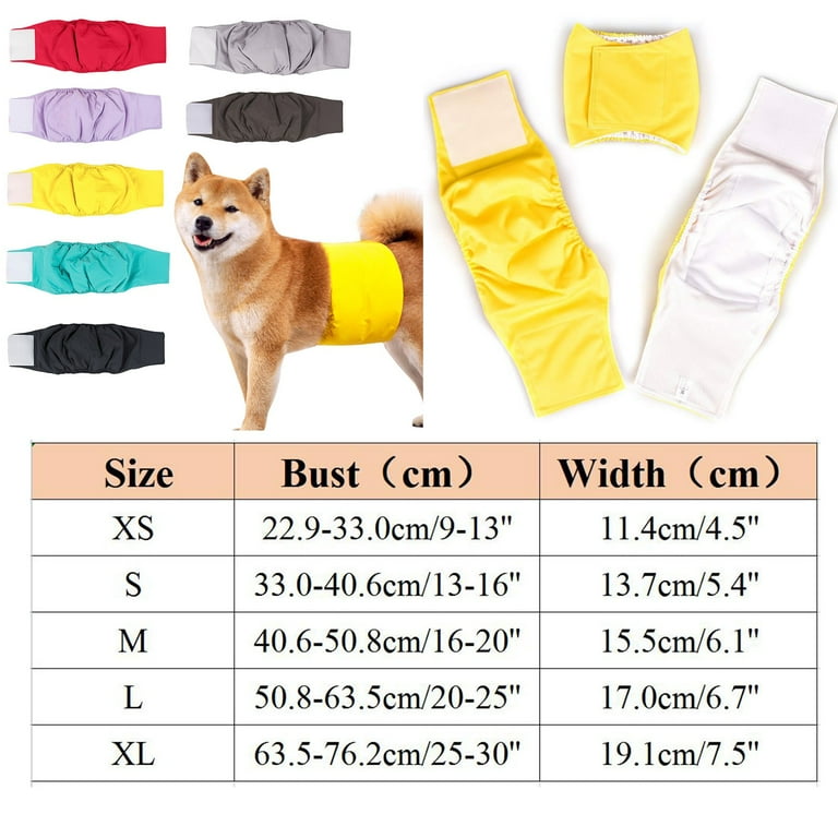 YHAIOGS Washable Female Dog Diapers Extra Large Dog Diapers for Male Dogs 1 PC Washable Super Absorbent Puppy Belly Bands Reusable Pet Nappies Comfortable Wraps Doggy Sanitary Pants for Walmart