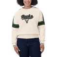 thumbnail image 4 of Women's WEAR by Erin Andrews  Cream Milwaukee Bucks Stripe Pullover Sweater, 4 of 4