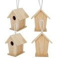 thumbnail image 2 of Mini nidos de madera para pájaros - Juego de 4 para jardín y balcón, 2 of 10