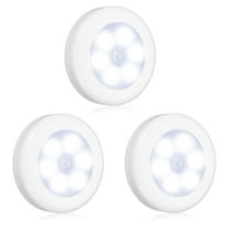 3pcs LED Motion Sensor Puck Light, TSV Wireless LED Night Light, Magnet Stick-on Light