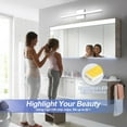 thumbnail image 4 of 16 Inch 9W LED Mirror Light,Moisture-Proof and Anti-Fog LED Vanity Lights,IP44 6000K Over Mirror Lighting Fixture Wall Lamp Indoor Modern, 4 of 9