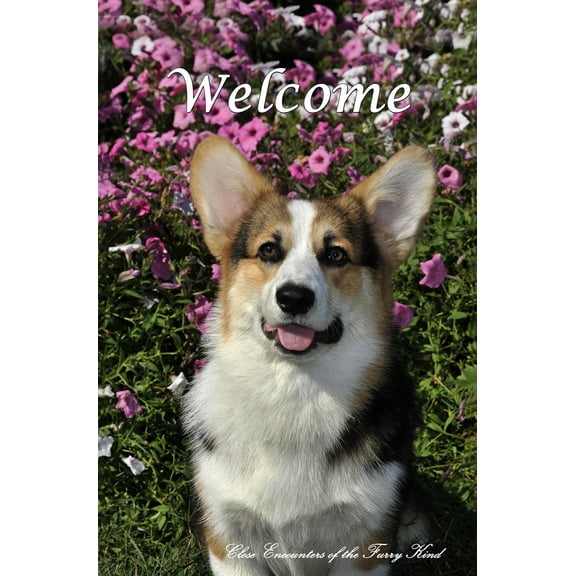 Corgi Pembroke Welsh - Best of Breed CEFK Welcome Photo Garden Flag